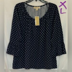 Michael Kors Dark Patterned Blouse